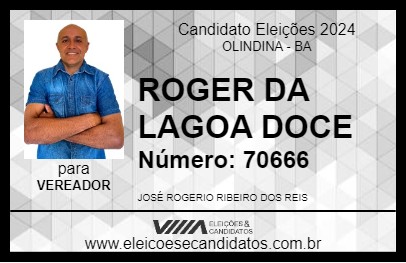 Candidato ROGER DA LAGOA DOCE 2024 - OLINDINA - Eleições