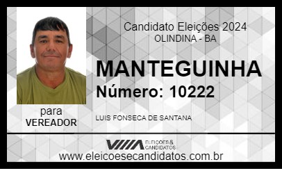 Candidato MANTEGUINHA 2024 - OLINDINA - Eleições