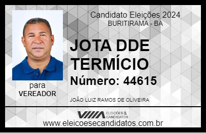 Candidato JOTA DE TERMÍCIO 2024 - BURITIRAMA - Eleições