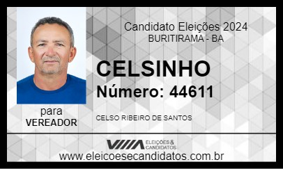 Candidato CELSINHO 2024 - BURITIRAMA - Eleições