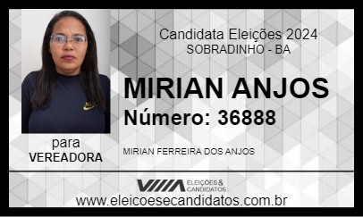 Candidato MIRIAN ANJOS 2024 - SOBRADINHO - Eleições