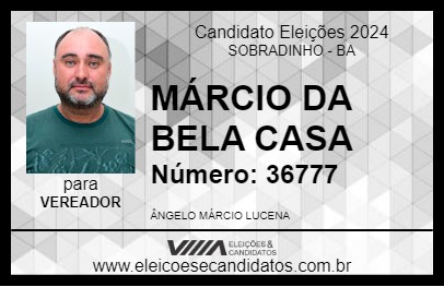 Candidato MÁRCIO DA BELA CASA 2024 - SOBRADINHO - Eleições