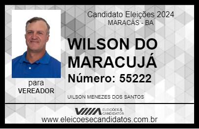 Candidato WILSON DO MARACUJÁ 2024 - MARACÁS - Eleições