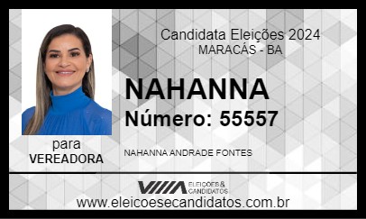 Candidato NAHANNA 2024 - MARACÁS - Eleições