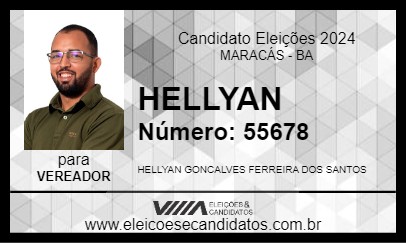 Candidato HELLYAN DA NSS 2024 - MARACÁS - Eleições