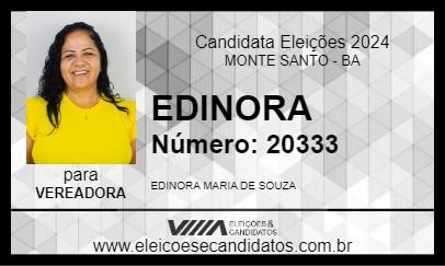 Candidato EDINORA 2024 - MONTE SANTO - Eleições