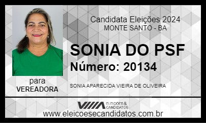 Candidato SONIA 2024 - MONTE SANTO - Eleições