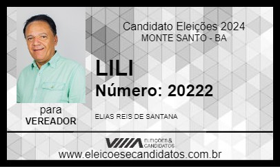 Candidato LILI 2024 - MONTE SANTO - Eleições