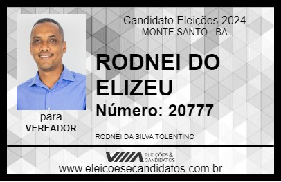 Candidato RODNEI DO ELIZEU 2024 - MONTE SANTO - Eleições