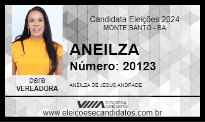 Candidato ANEILZA 2024 - MONTE SANTO - Eleições