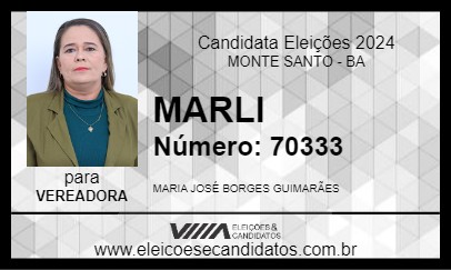 Candidato MARLI 2024 - MONTE SANTO - Eleições