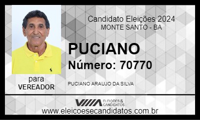 Candidato PUCIANO 2024 - MONTE SANTO - Eleições