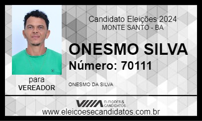 Candidato ONESMO SILVA 2024 - MONTE SANTO - Eleições