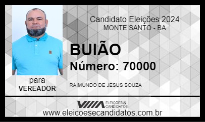 Candidato BUIÃO 2024 - MONTE SANTO - Eleições