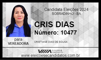 Candidato CRIS DIAS 2024 - SOBRADINHO - Eleições