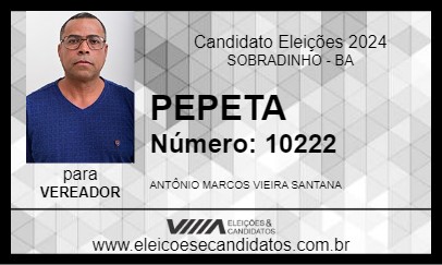 Candidato PEPETA 2024 - SOBRADINHO - Eleições