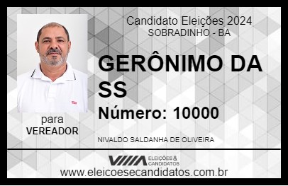 Candidato GERÔNIMO DA SS 2024 - SOBRADINHO - Eleições