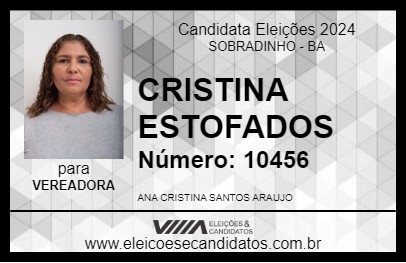 Candidato CRISTINA ESTOFADOS 2024 - SOBRADINHO - Eleições