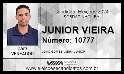 Candidato JUNIOR VIEIRA 2024 - SOBRADINHO - Eleições