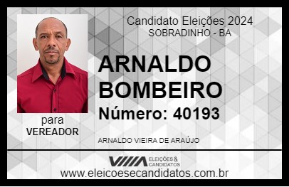 Candidato ARNALDO BOMBEIRO 2024 - SOBRADINHO - Eleições