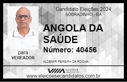 Candidato ANGOLA DA SAÚDE 2024 - SOBRADINHO - Eleições