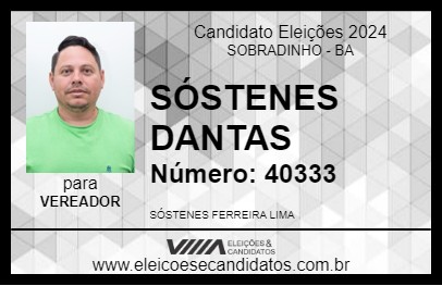 Candidato SÓSTENES DANTAS 2024 - SOBRADINHO - Eleições