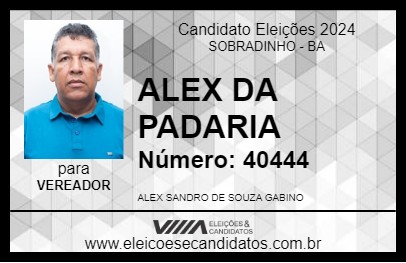 Candidato ALEX DA PADARIA 2024 - SOBRADINHO - Eleições