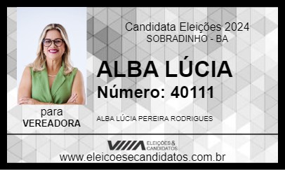 Candidato ALBA LÚCIA 2024 - SOBRADINHO - Eleições