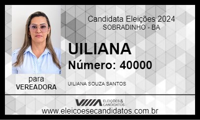 Candidato UILIANA 2024 - SOBRADINHO - Eleições