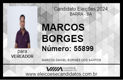 Candidato MARCOS BORGES 2024 - BARRA - Eleições