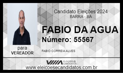 Candidato FABIO DA AGUA 2024 - BARRA - Eleições