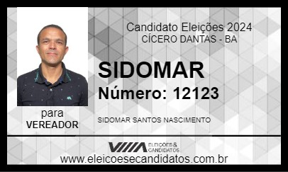 Candidato SIDOMAR 2024 - CÍCERO DANTAS - Eleições