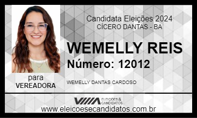 Candidato WEMELLY REIS 2024 - CÍCERO DANTAS - Eleições