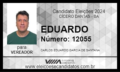 Candidato EDUARDO 2024 - CÍCERO DANTAS - Eleições