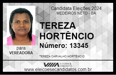 Candidato TEREZA HORTÊNCIO 2024 - MEDEIROS NETO - Eleições