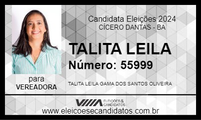 Candidato TALITA LEILA 2024 - CÍCERO DANTAS - Eleições