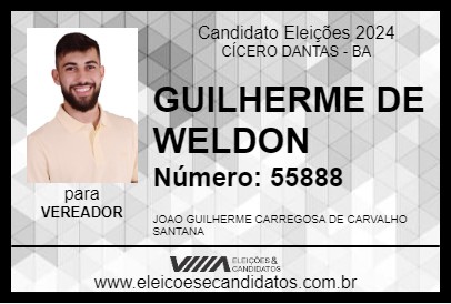 Candidato GUILHERME DE WELDON 2024 - CÍCERO DANTAS - Eleições