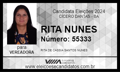 Candidato RITA NUNES 2024 - CÍCERO DANTAS - Eleições