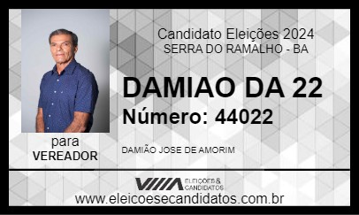 Candidato DAMIAO DA 22 2024 - SERRA DO RAMALHO - Eleições