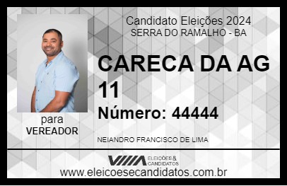 Candidato CARECA DA AG 11 2024 - SERRA DO RAMALHO - Eleições