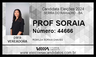 Candidato PROF SORAIA 2024 - SERRA DO RAMALHO - Eleições