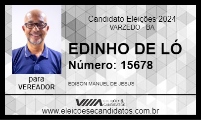 Candidato EDINHO DE LÓ 2024 - VARZEDO - Eleições