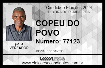 Candidato COPEU DO POVO 2024 - RIBEIRA DO POMBAL - Eleições