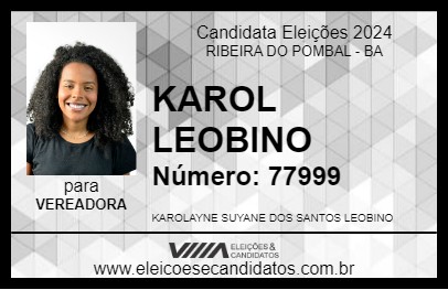 Candidato KAROL LEOBINO 2024 - RIBEIRA DO POMBAL - Eleições