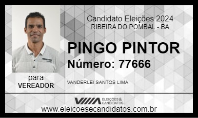 Candidato PINGO PINTOR 2024 - RIBEIRA DO POMBAL - Eleições