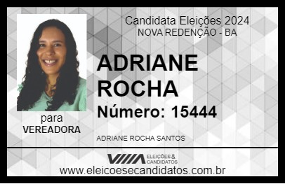 Candidato ADRIANE ROCHA 2024 - NOVA REDENÇÃO - Eleições