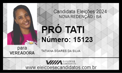 Candidato PRÓ TATI 2024 - NOVA REDENÇÃO - Eleições