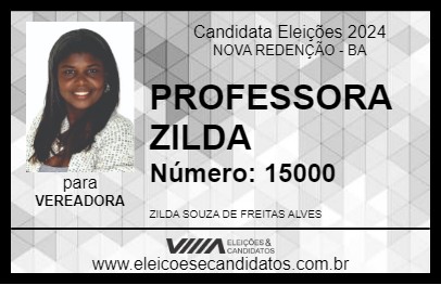 Candidato PROFESSORA ZILDA 2024 - NOVA REDENÇÃO - Eleições