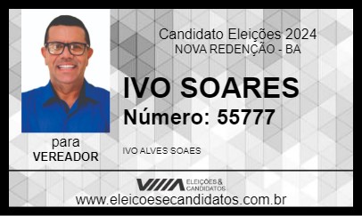 Candidato IVO SOARES 2024 - NOVA REDENÇÃO - Eleições