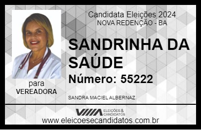 Candidato SANDRINHA DA SAÚDE 2024 - NOVA REDENÇÃO - Eleições